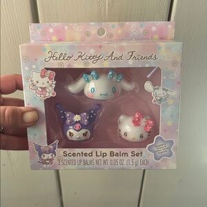 Sanrio Hello Kitty Pink Scented Lip Balm Trio Set